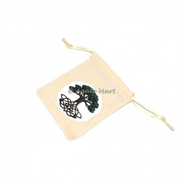 Tree of Life Green Pouch