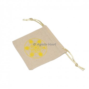 Yellow Sacred Geometry Pouch