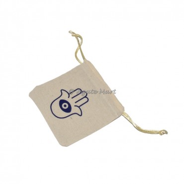 Blue Hamsa Hand Pouch