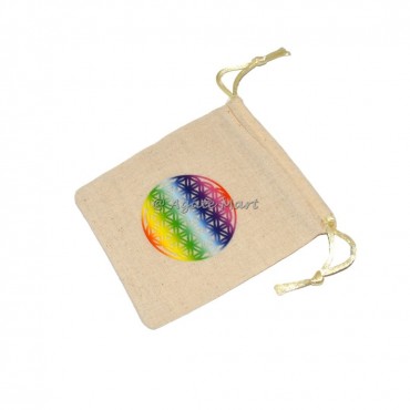 Rainbow Flower of Life Pouch