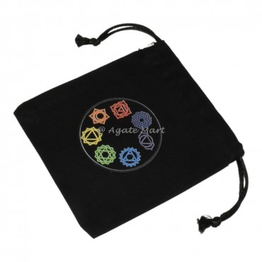 Chakra Symbol Printed Cotton Pouch