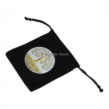 Tree Of Life Black Cotton Bag