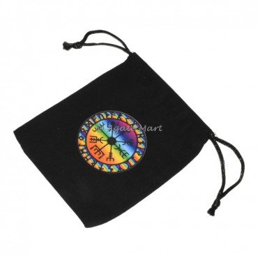 Runic Symbol Black Cotton Bag