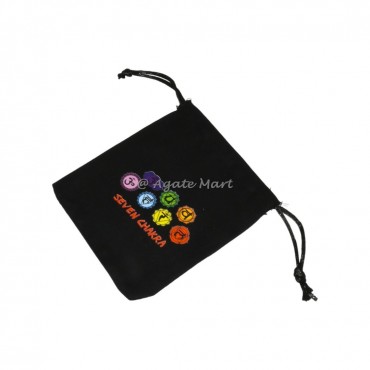 Chakra Sanskrit Black Cotton Bag