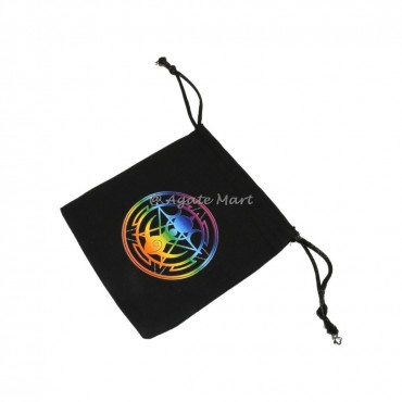 Rainbow Goddess Black Cotton Bag