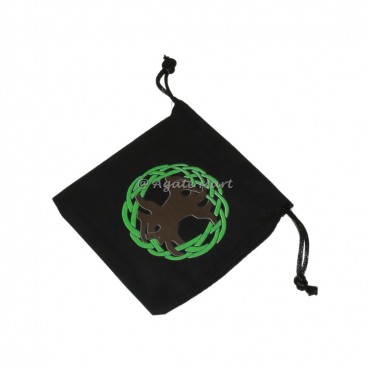 Tree Of Life Black Cotton Bag