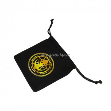 Golden Goddess Symbol Black Cotton Bag