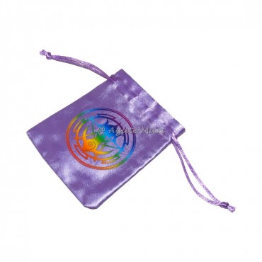 Rainbow Goddess Satin Cotton Pouch