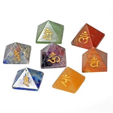 Seven Chakra Pyramid Sanskrit Set