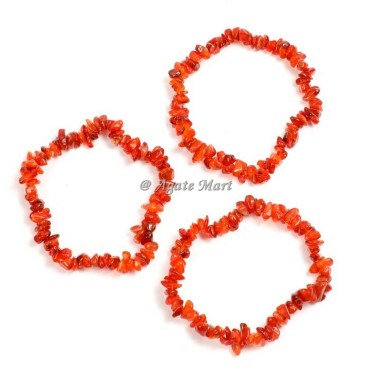 Carnelian Chips Stones Bracelets