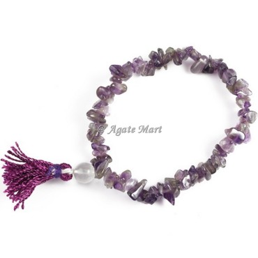 Amethyst Chips Chips Stones Bracelet