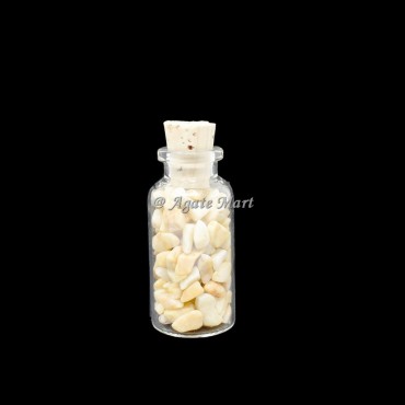 Moonstone Crystals Chips Bottel Bottle