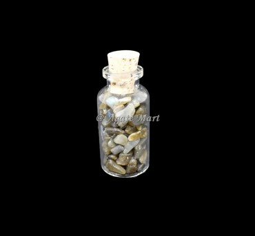 Labradorite Crystals Chips Bottel Bottle