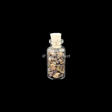 Tiger Eye Crystals Chips Bottel Bottle