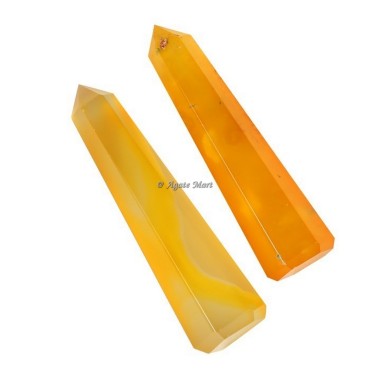 Yellow Faceted Obelisk