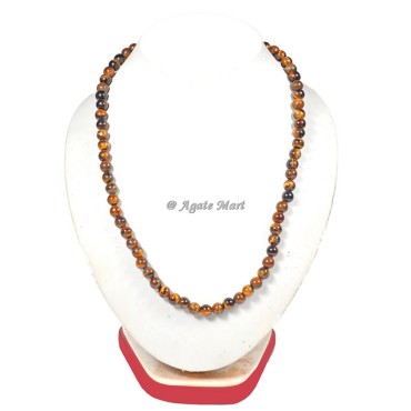 Tiger Eye Gemstone Beads Neklace