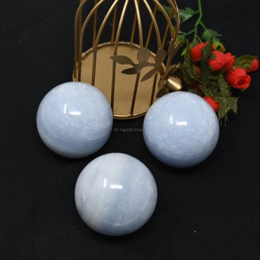 Blue Calcite Spheres