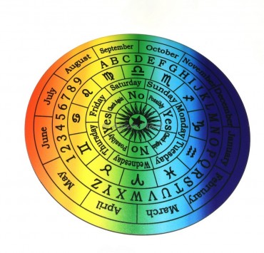 Rainbow Colored Zodiac Pendulum Board