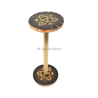 Moon Ankh Starry Wooden Holder