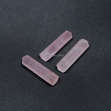 Rose Quartz Natural Faceted Pencil