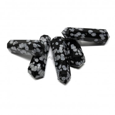 Snowflake Obsidian Double Terminated Point