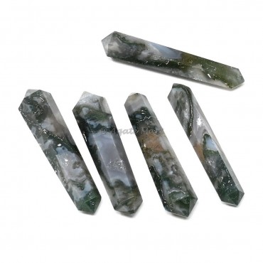 Moss Agate Double Terminated Point