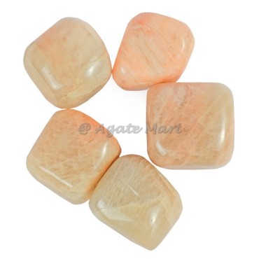 Peach Moonstone Tumbled