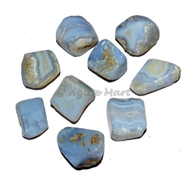 Blue Lace Agate Tumbled Stone